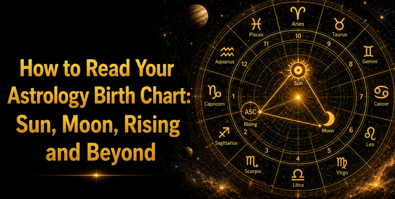 How to Read Your Astrology Birth Chart: Sun, Moon, Rising and Beyond